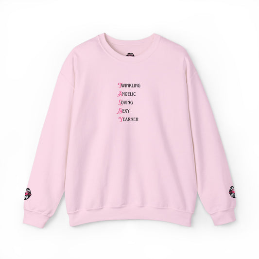 a talsy is... embroidered crewneck sweatshirt