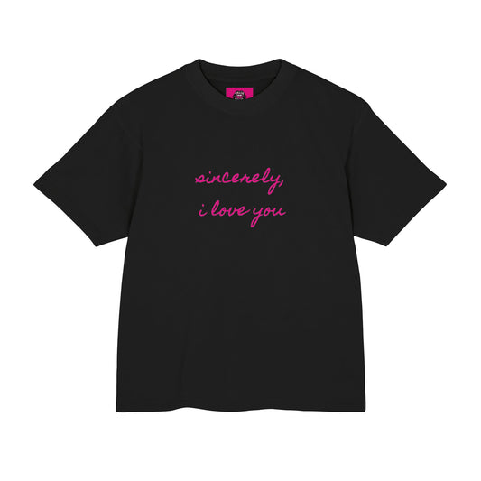 sincerely, i love you graphic oversized tee