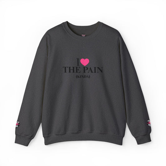 i heart the pain (kinda) embroidered crewneck sweatshirt