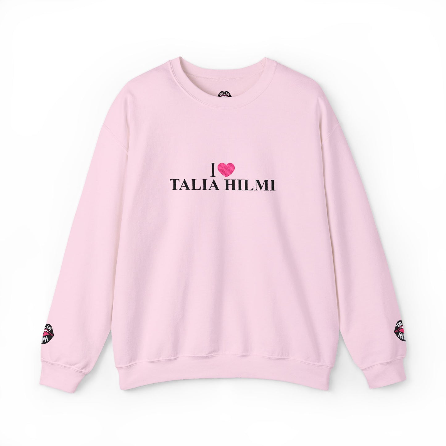 i heart talia hilmi embroidered crewneck sweatshirt