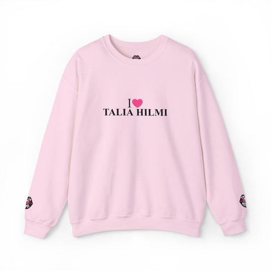 i heart talia hilmi embroidered crewneck sweatshirt