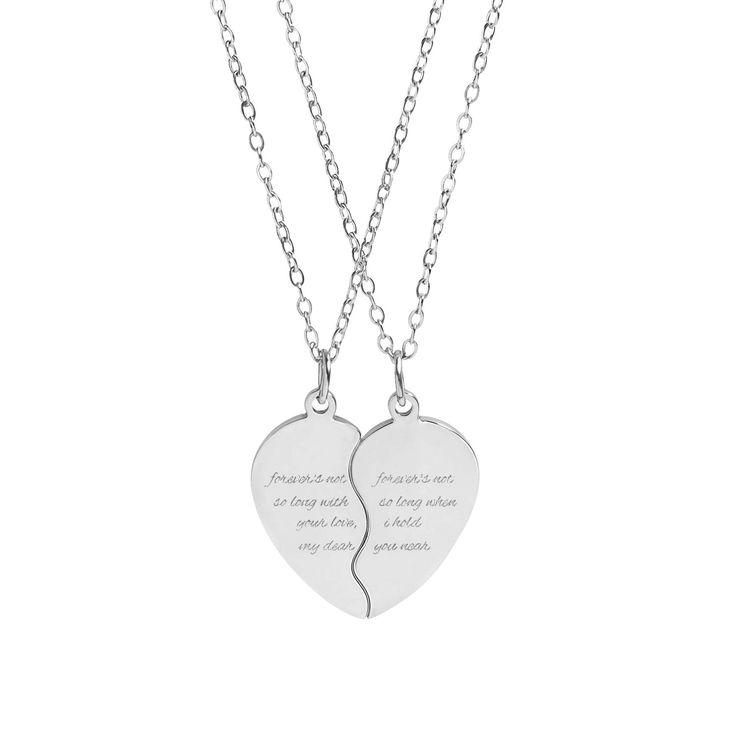 forever near engraved matching necklace