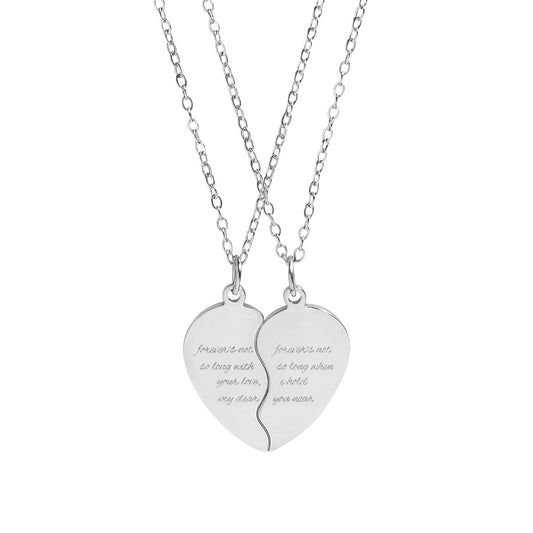 forever near engraved matching necklace