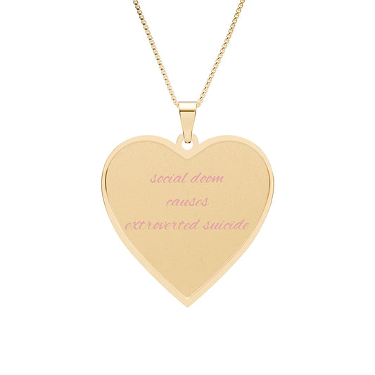 social doom causes extroverted suicide engraved photo necklace