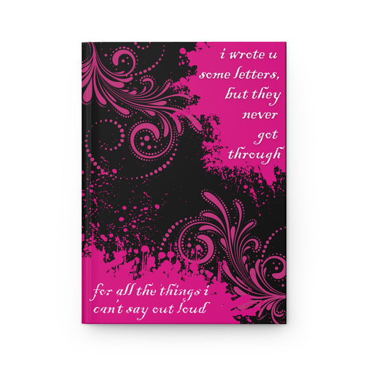 i wrote u some letters but they never got through hardcover notebook