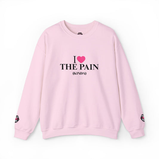 i heart the pain (kinda) embroidered crewneck sweatshirt