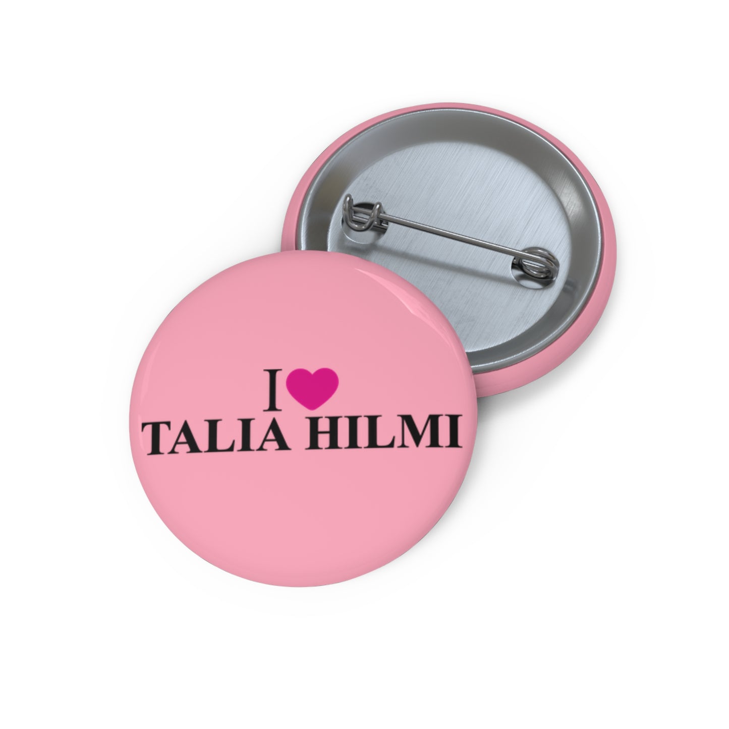i heart Talia Hilmi button pin