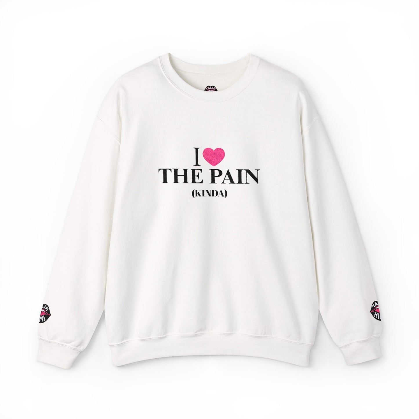 i heart the pain (kinda) embroidered crewneck sweatshirt