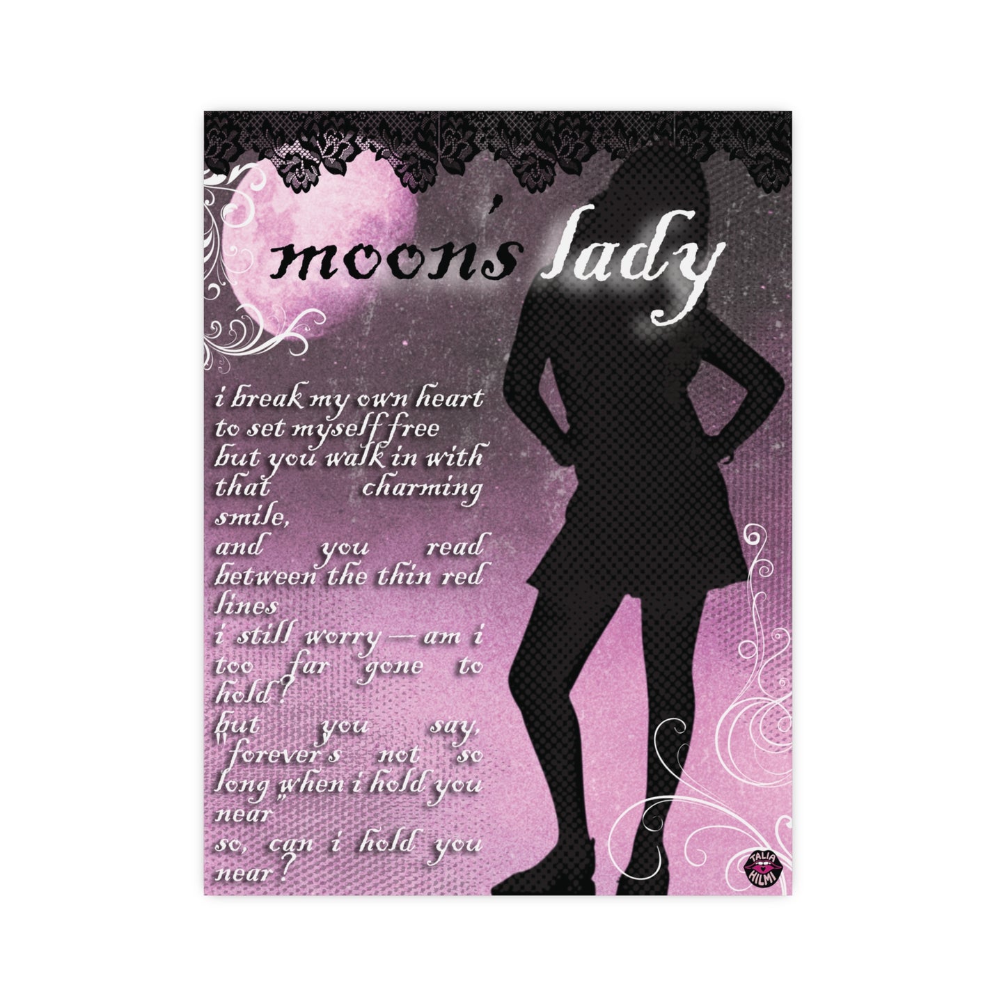 moon's lady poetry poster