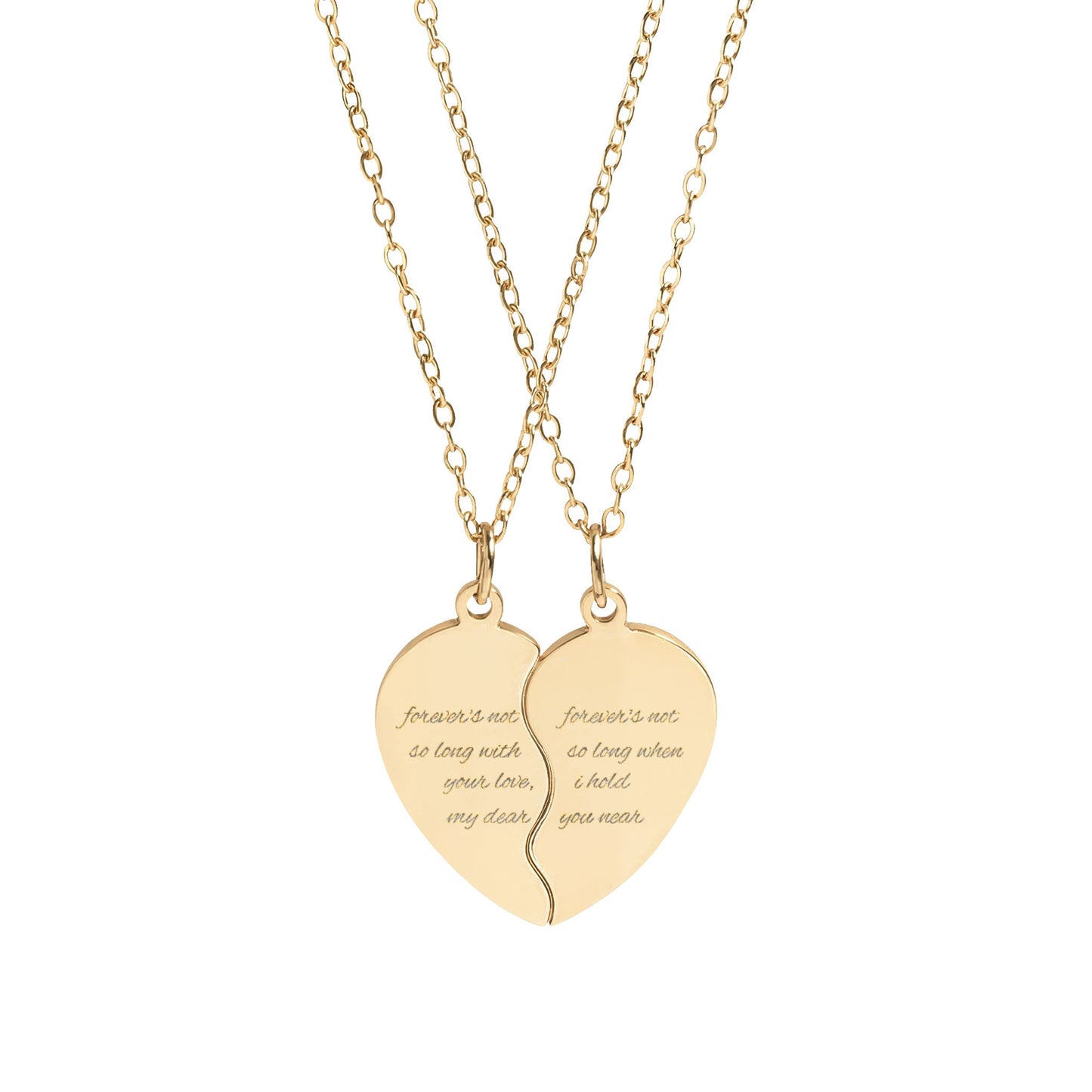 forever near engraved matching necklace
