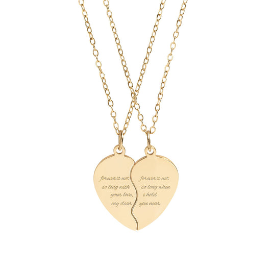forever near engraved matching necklace