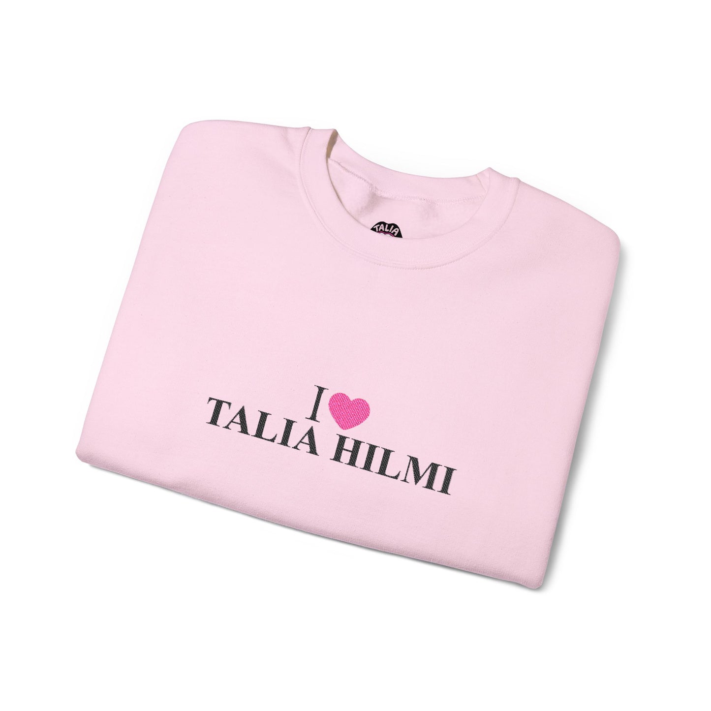 i heart talia hilmi embroidered crewneck sweatshirt