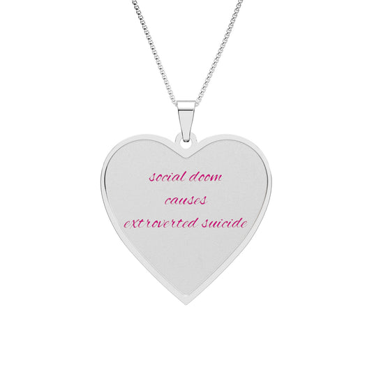 social doom causes extroverted suicide engraved photo necklace