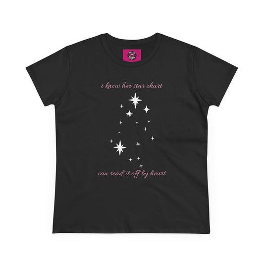 i know her star chart (gemini) cotton tee