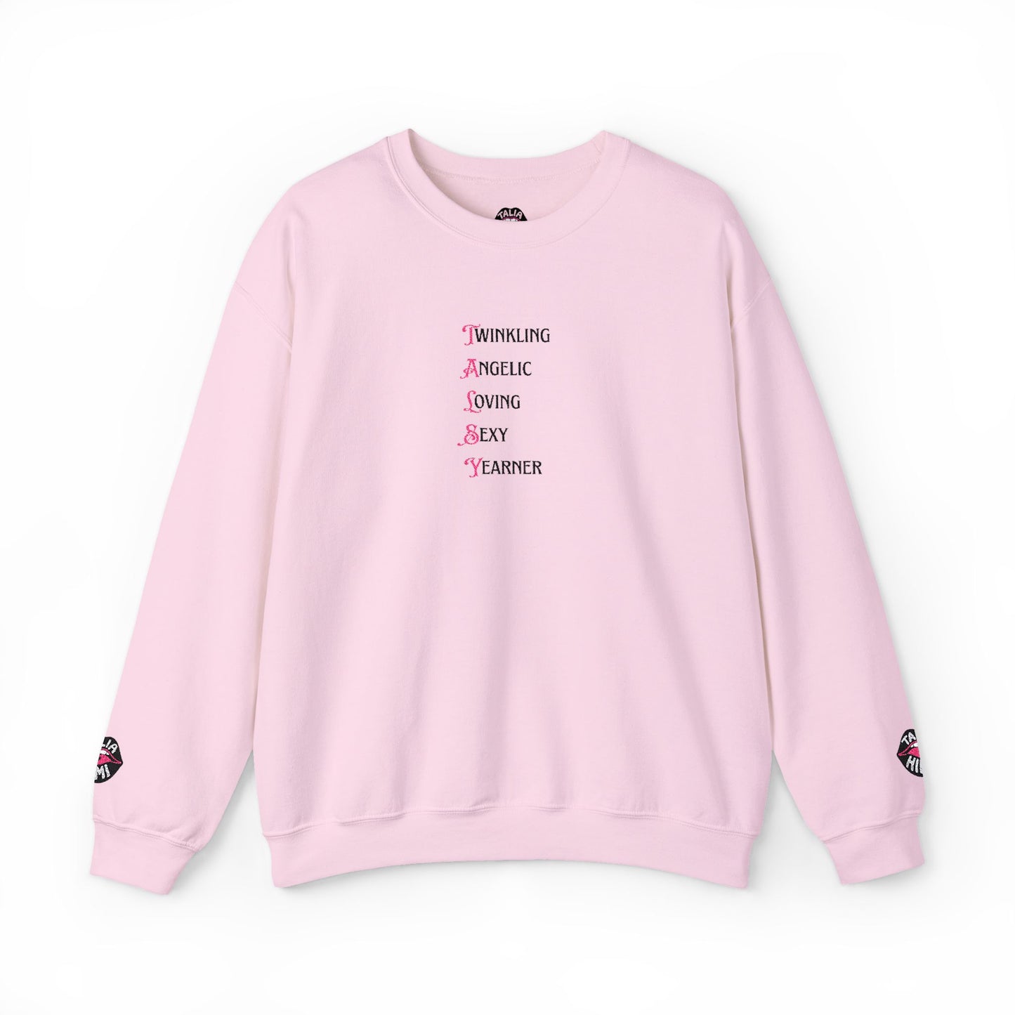 a talsy is... embroidered crewneck sweatshirt