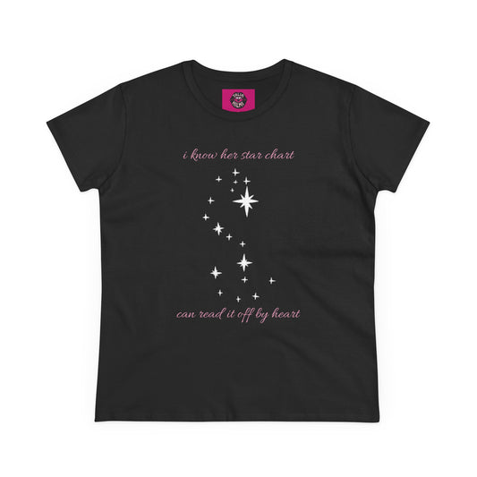 i know her star chart (scorpio) cotton tee