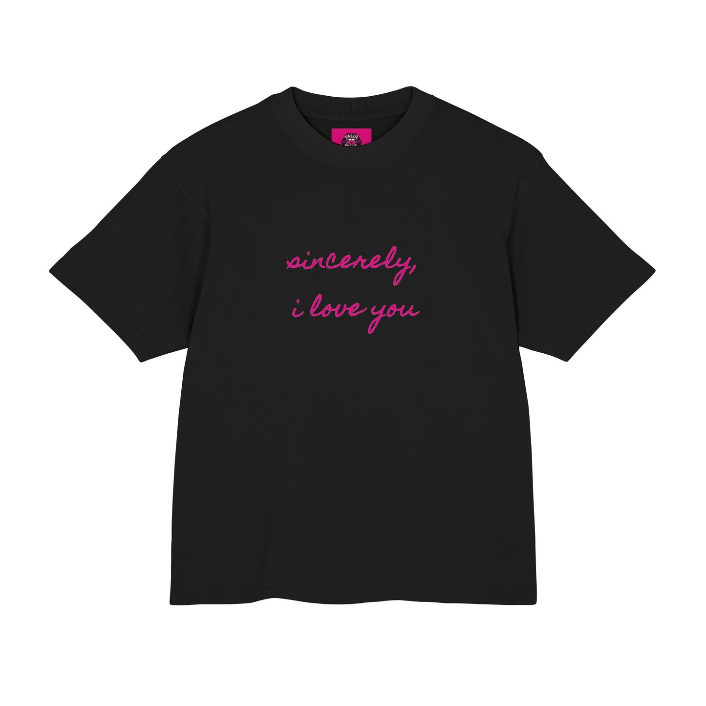 sincerely, i love you graphic oversized tee
