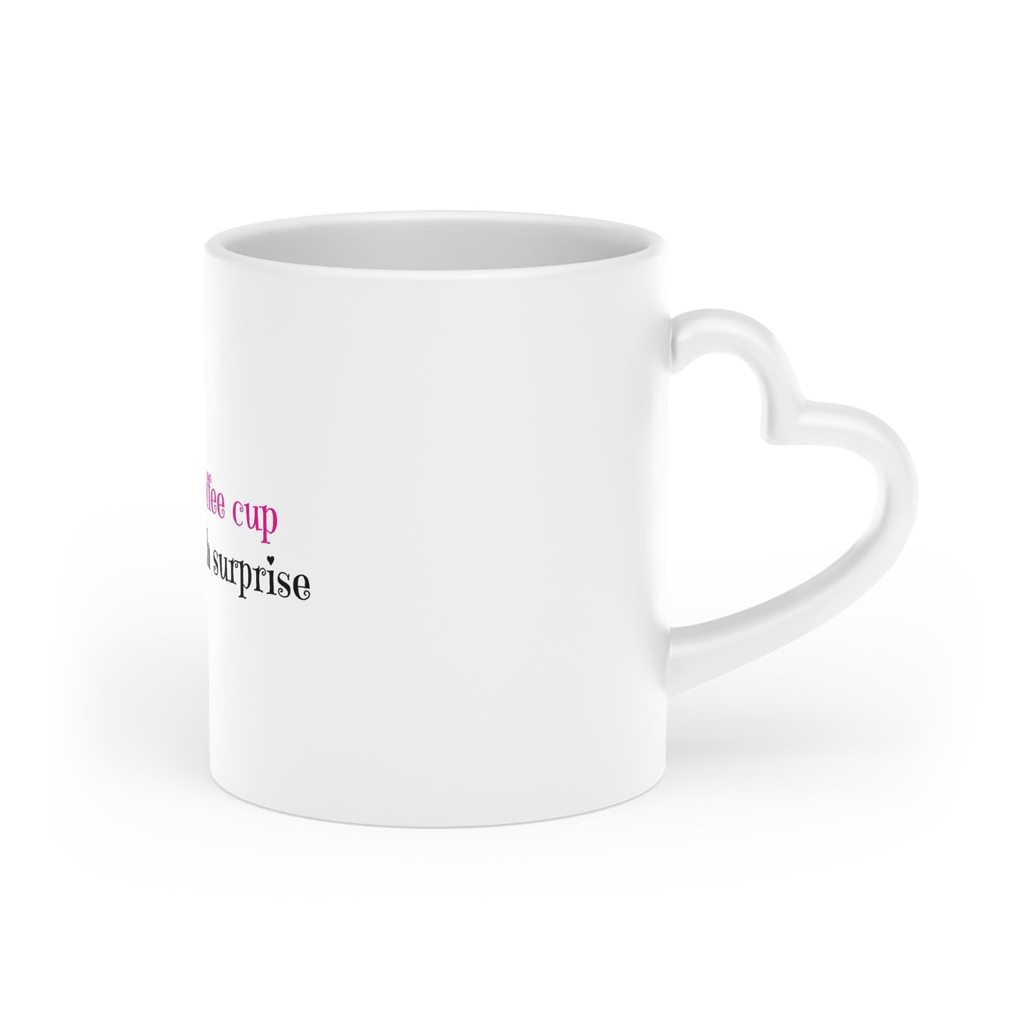 half full coffee cup heart mug
