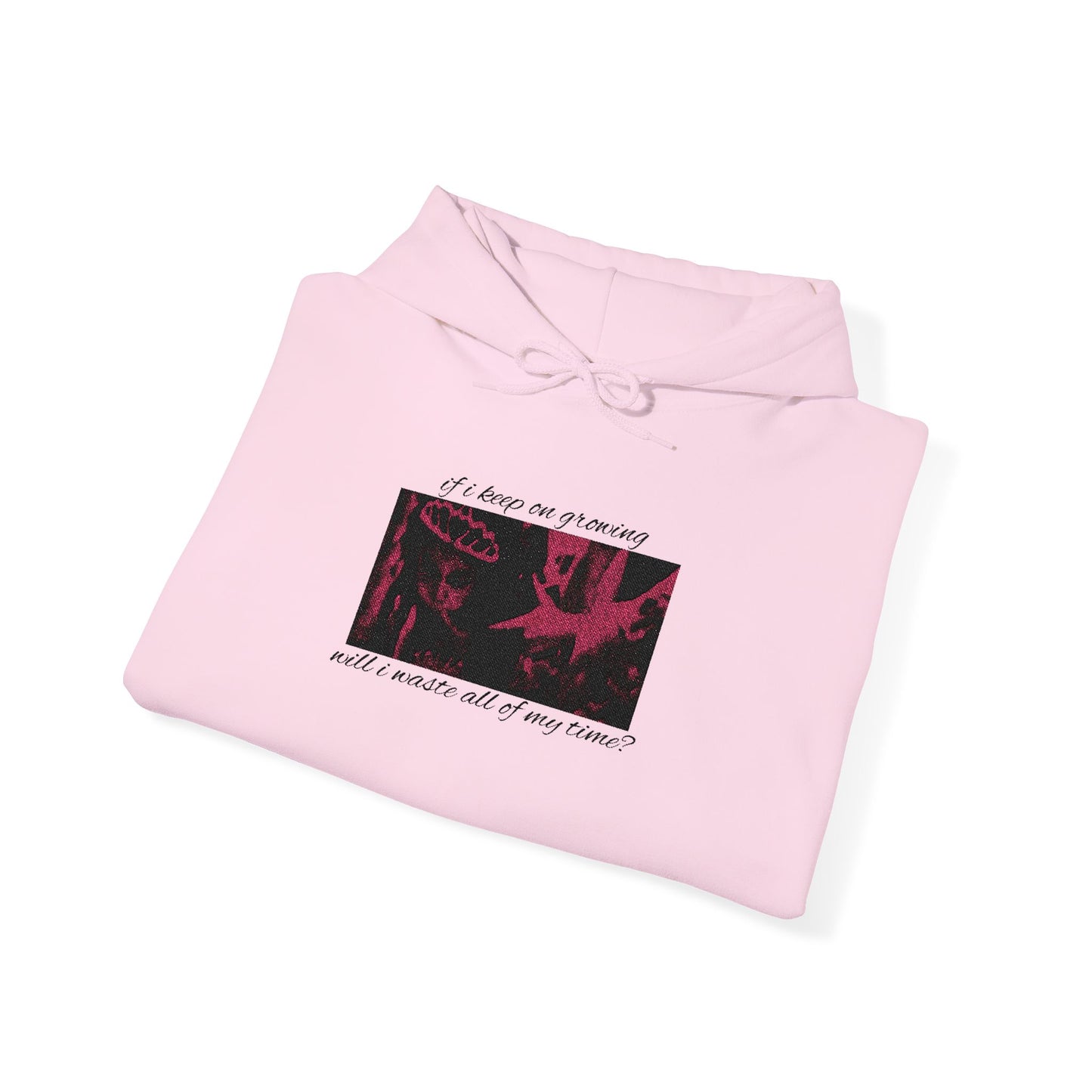 if i keep on growing will i waste all of my time? embroidered graphic hoodie