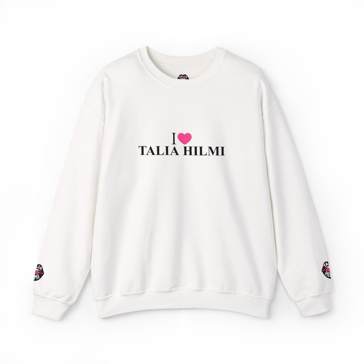 i heart talia hilmi embroidered crewneck sweatshirt