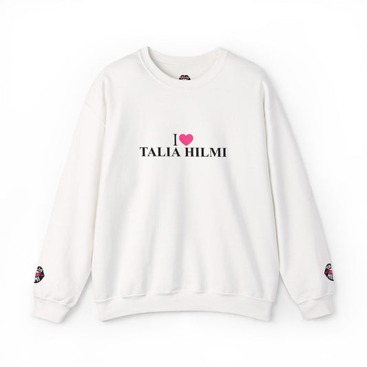 i heart talia hilmi embroidered crewneck sweatshirt