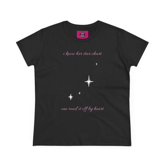 i know her star chart (aries) cotton tee