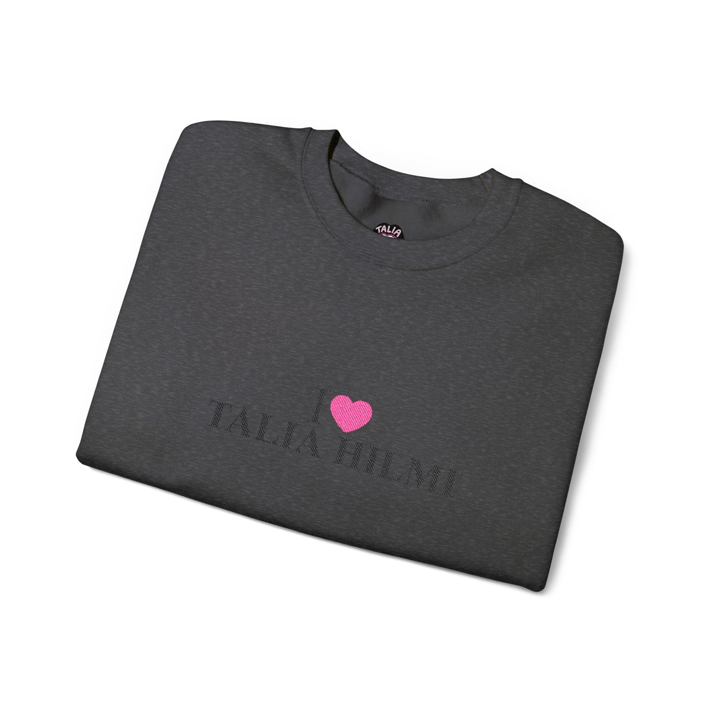 i heart talia hilmi embroidered crewneck sweatshirt