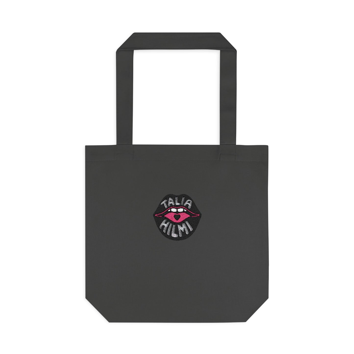 Talia Hilmi logo embroidered tote bag