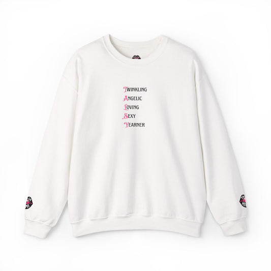 a talsy is... embroidered crewneck sweatshirt